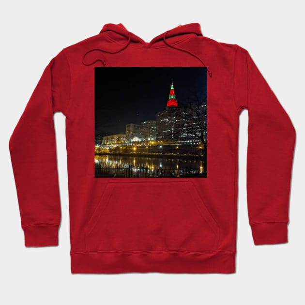 Tower City Red & Green Hoodie by sarahkathart90